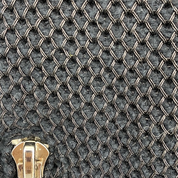 Maje Black Cotton Knit Moto Blazer Sweater - Picture 6 of 8